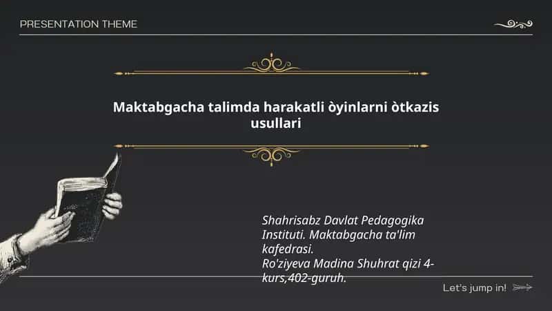 Maktabgacha talimda harakatli òyinlarni òtkazis usullari 1