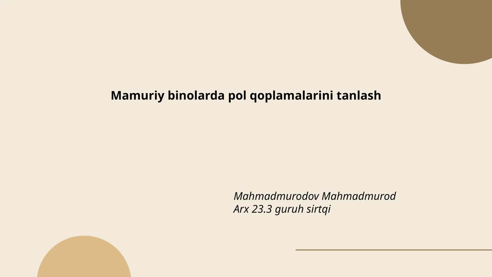 Pol qoplamalari turli xil materiallardan tayyorlanadi 1