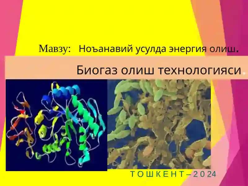 Ноъанавий усулда биогаз олиш