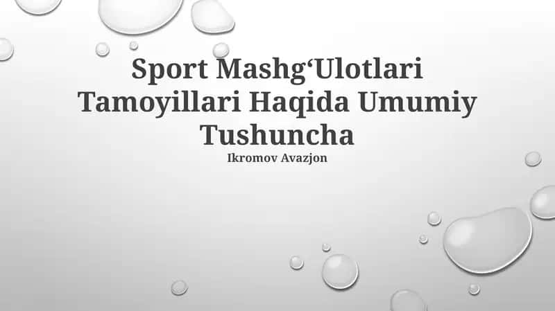 Sport Mashg‘Ulotlari Tamoyillari Haqida Umumiy Tushuncha 1