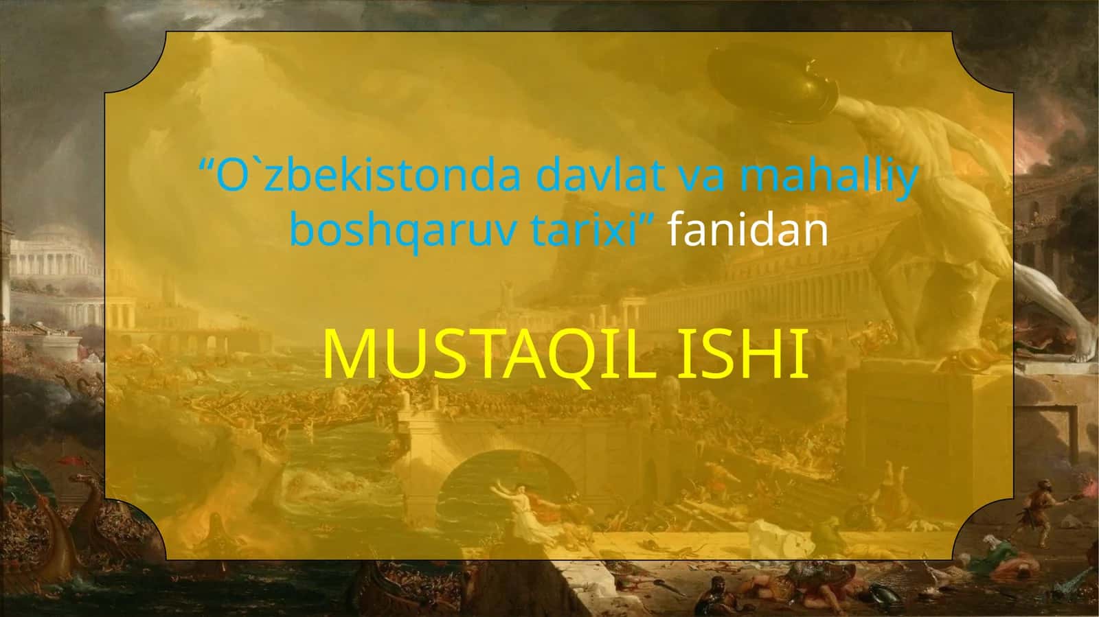 O’RTA OSIYODA DAVLATCHILIK VA DAVLAT BOSHQARUVI PAYDO BO’LISHINING IJTIMOIY – IQTISODIY VA HARBIY – SIYOSIY ASOSLARI 1