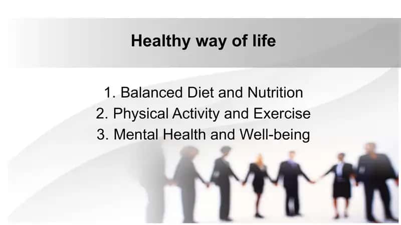 Healthy way of life 1