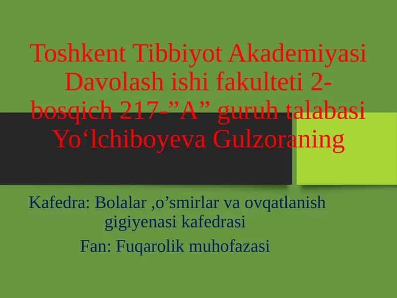 OMMAVIY QIRG’IN QUROLLARINING TASNIFI 1