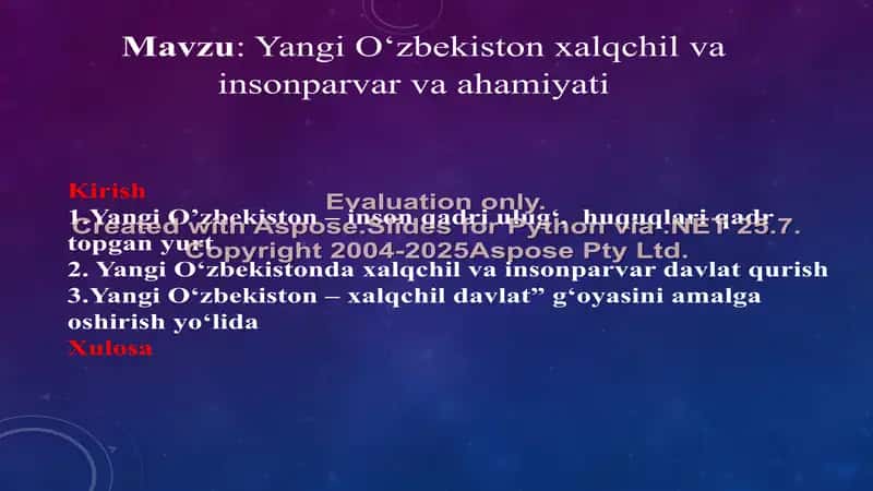 Yangi O‘zbekiston – xalqchil davlat” g‘oyasini amalga oshirish yo‘lida 1