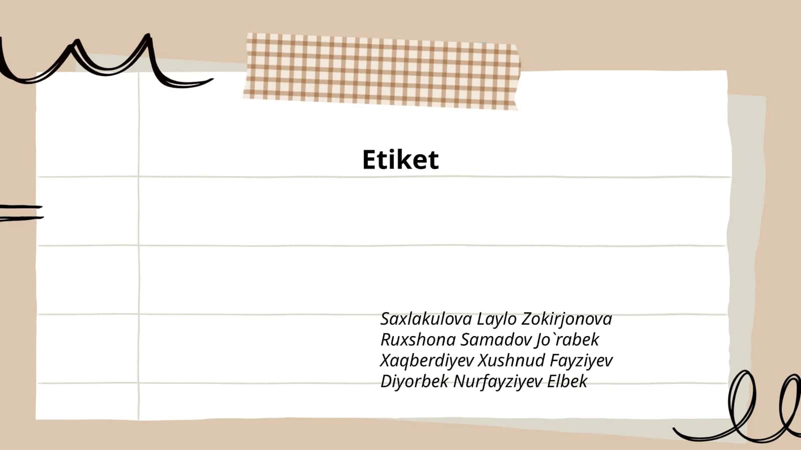 Etiket 1