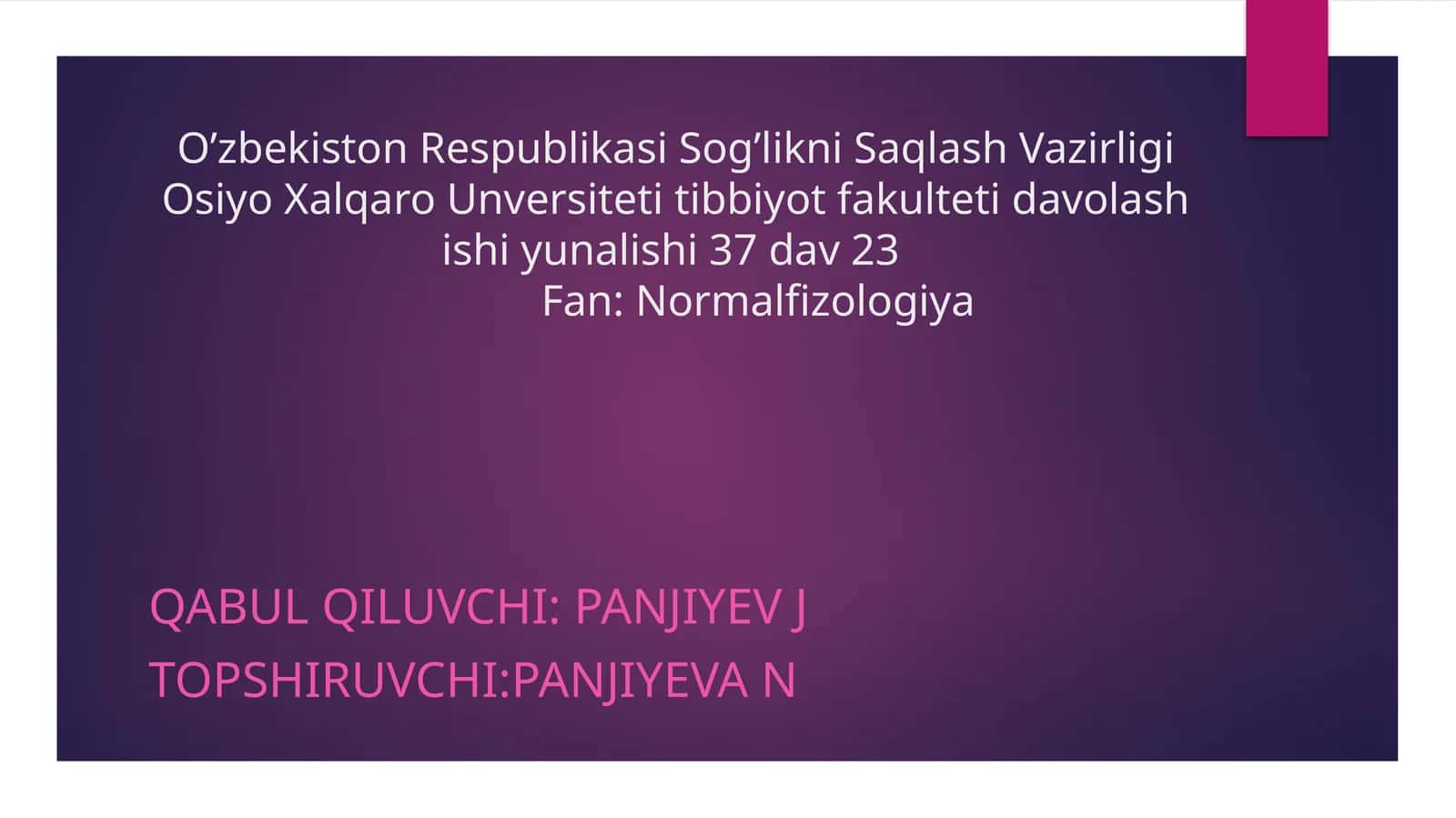 Buyrakning gomeostatik va sekretor funktsiyalari 1