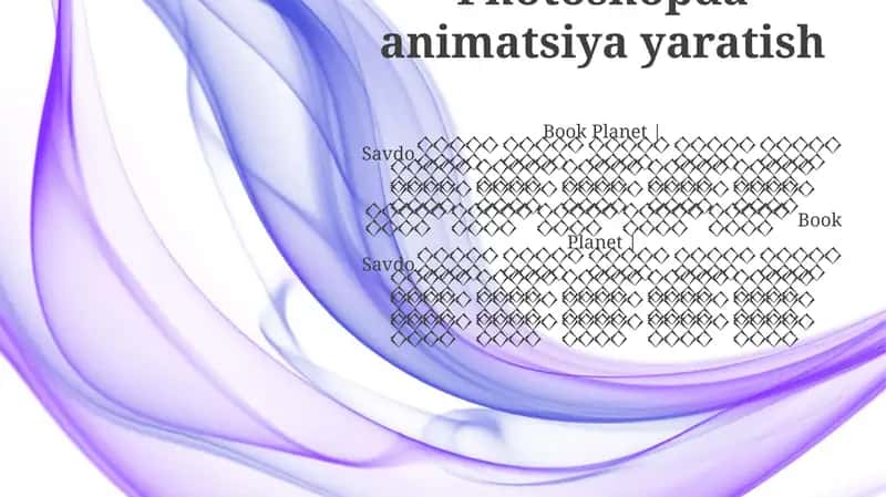 Photoshopda animatsiya yaratish 1