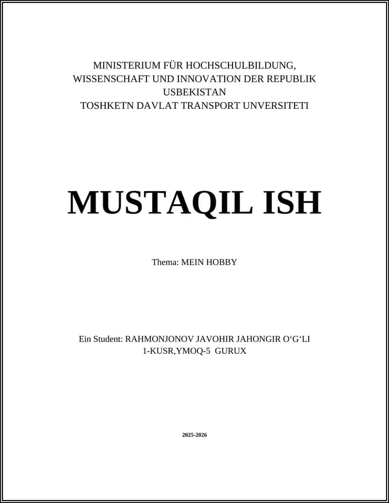 Mein Hobby: Lesen 1