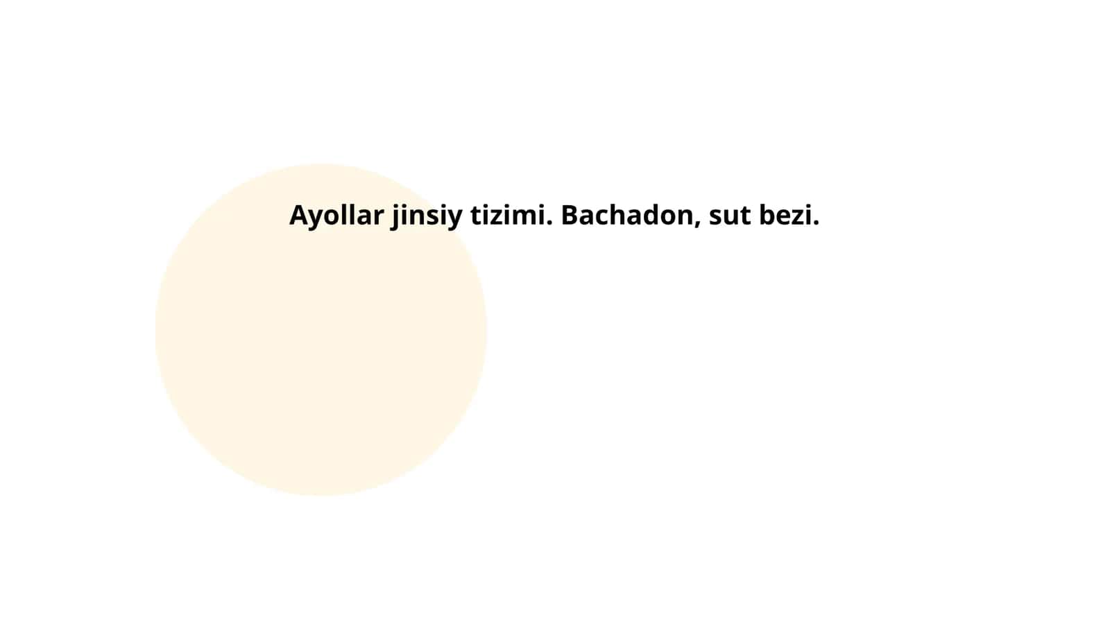 Ayollar jinsiy tizimi. Bachadon, sut bezi 1