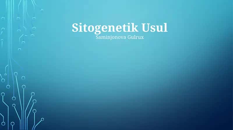 Sitogenetik Usul 1