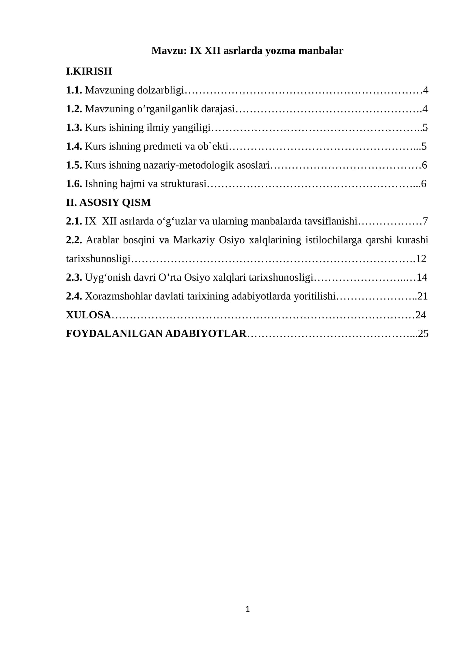IX-XII asrlarda yozma manbalar 1