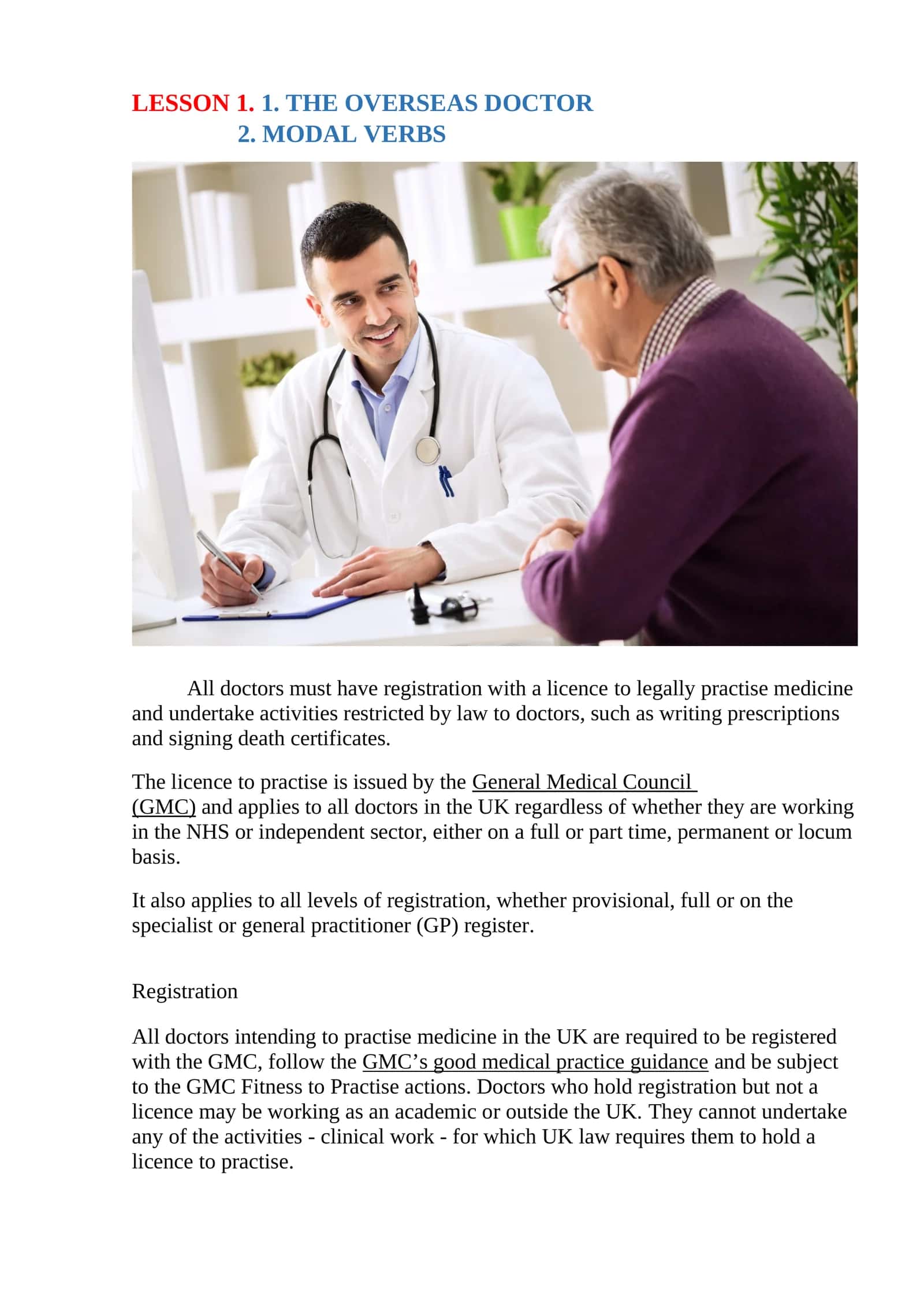 THE OVERSEAS DOCTOR 1