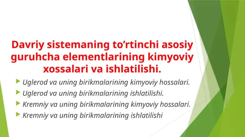 Kimyoviy Elementlar 1