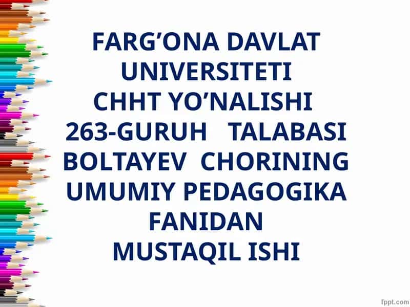 PEDAGOGIKA FIKR TARIXI VA MAKTAB AMALIYOTIDA O’QITUVCHI MAXORATI MASALALARI 1