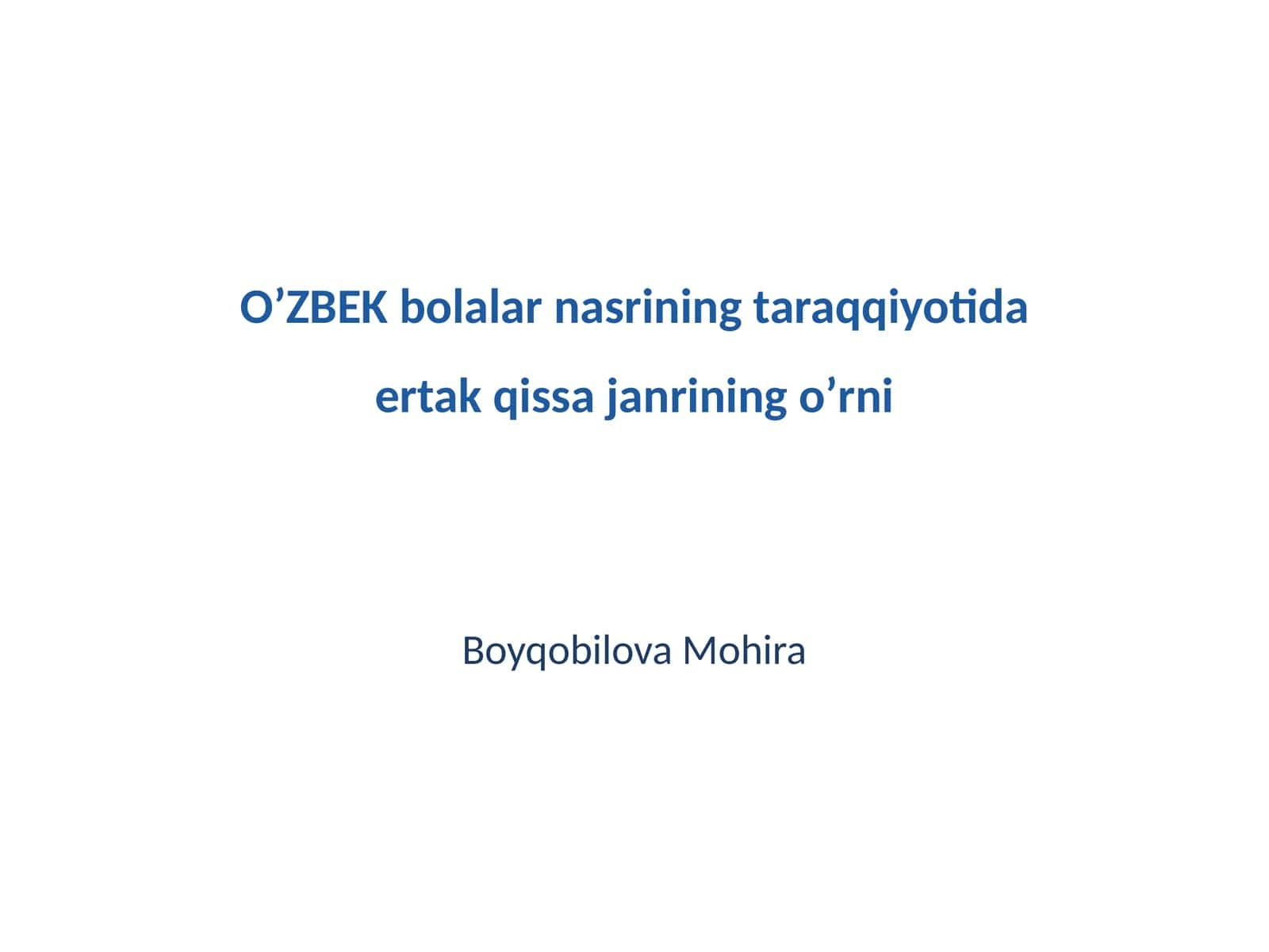 Ertak qissa janrining oʼrni 1