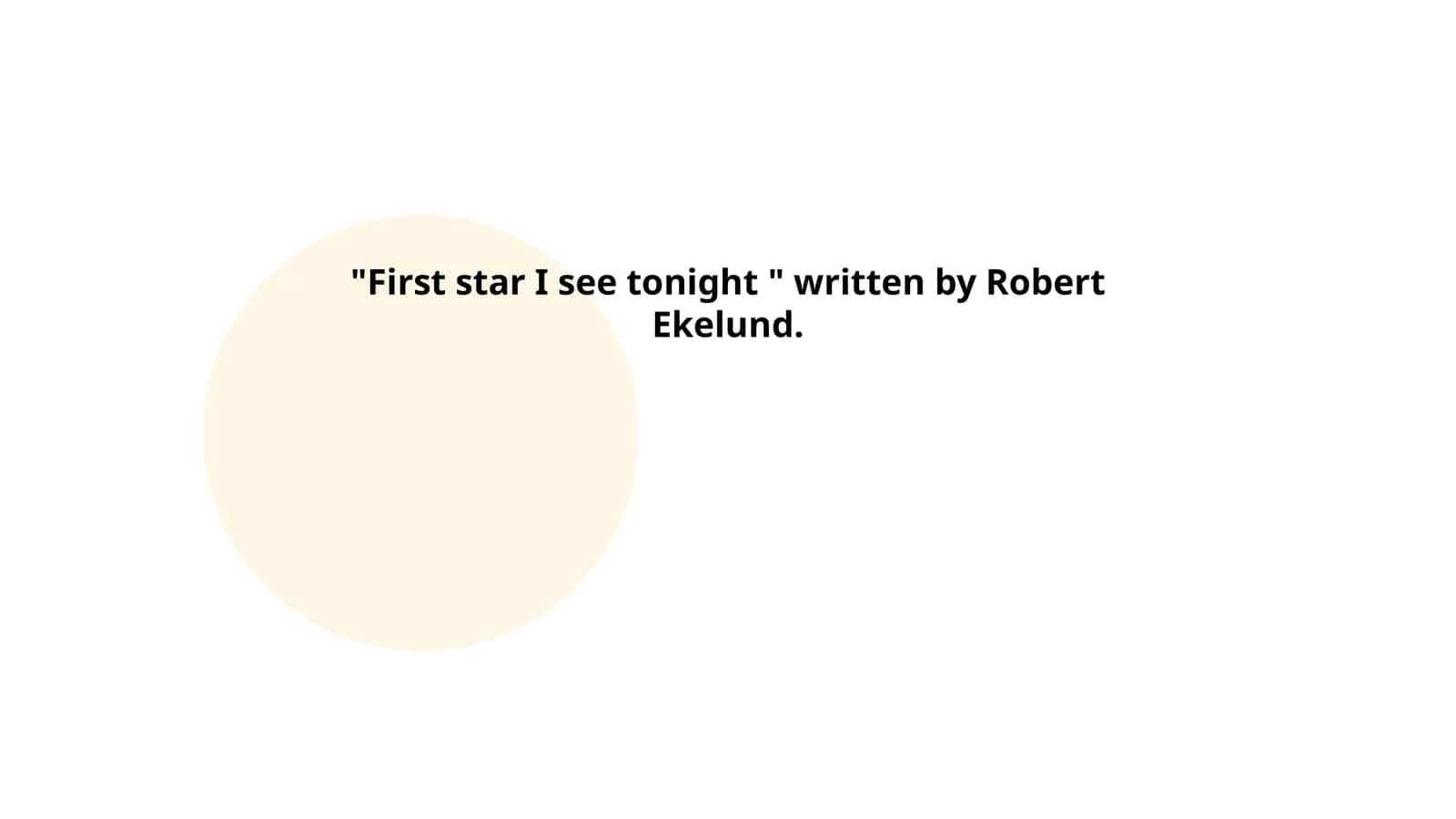 First Star I See Tonight 1