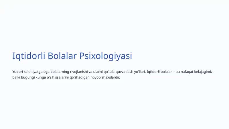 Iqtidorli Bolalar Psixologiyasi 1