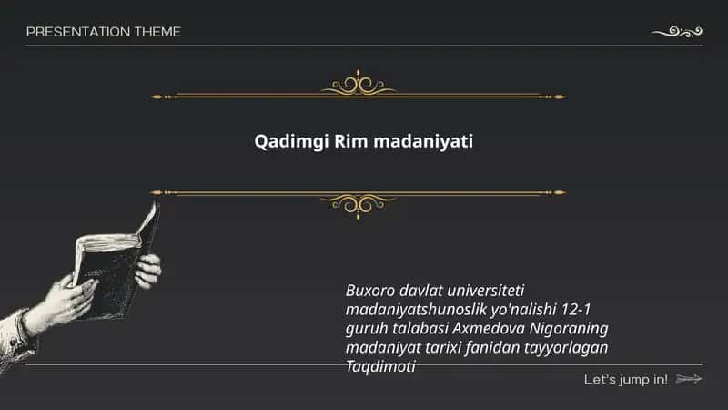 Qadimgi Rim madaniyati 1