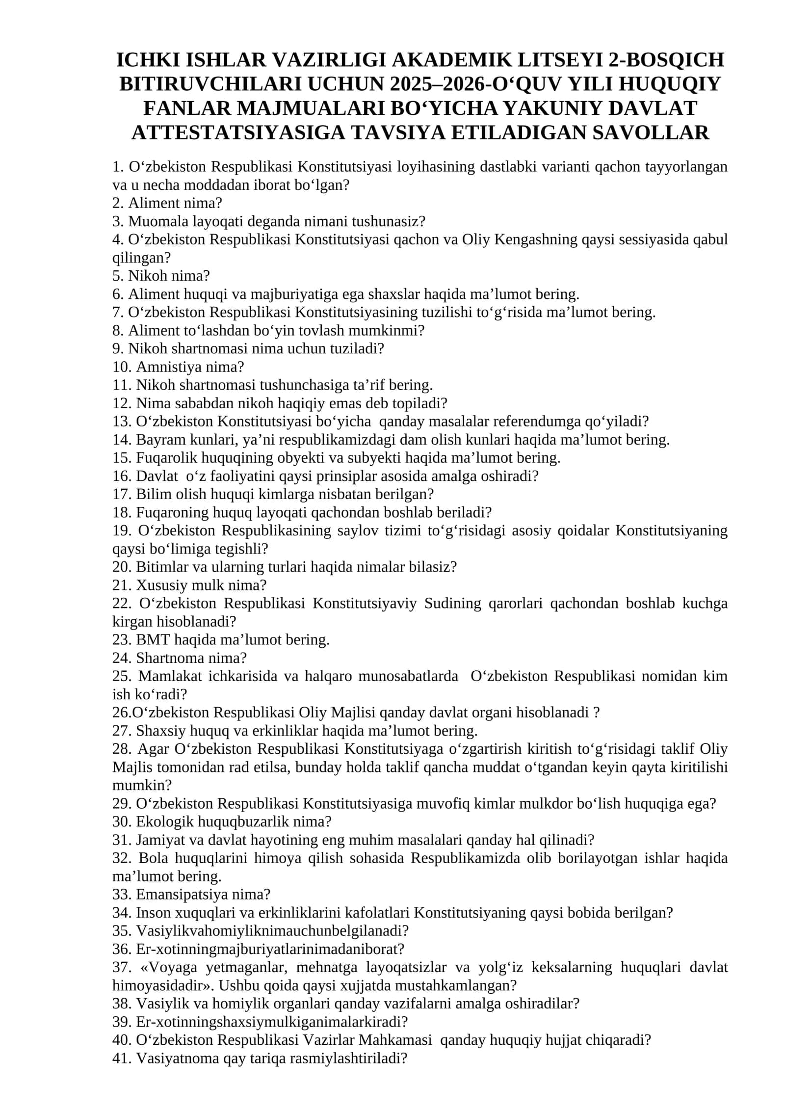 O‘zbekiston Respublikasi Konstitutsiyasi 1