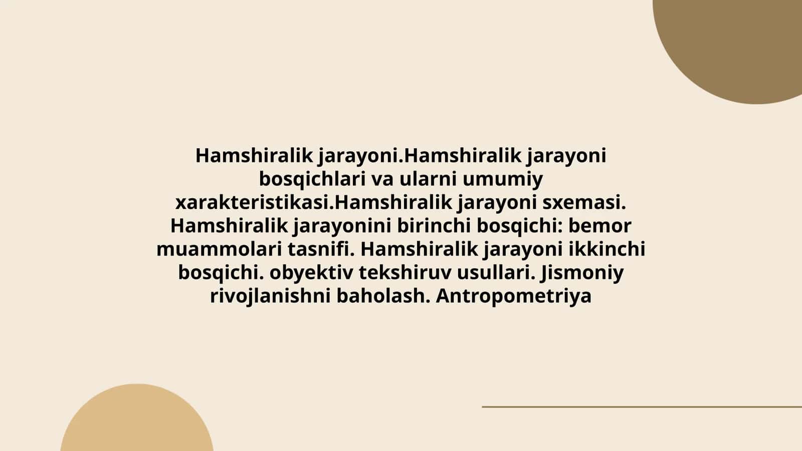 Hamshiralik jarayoni 1