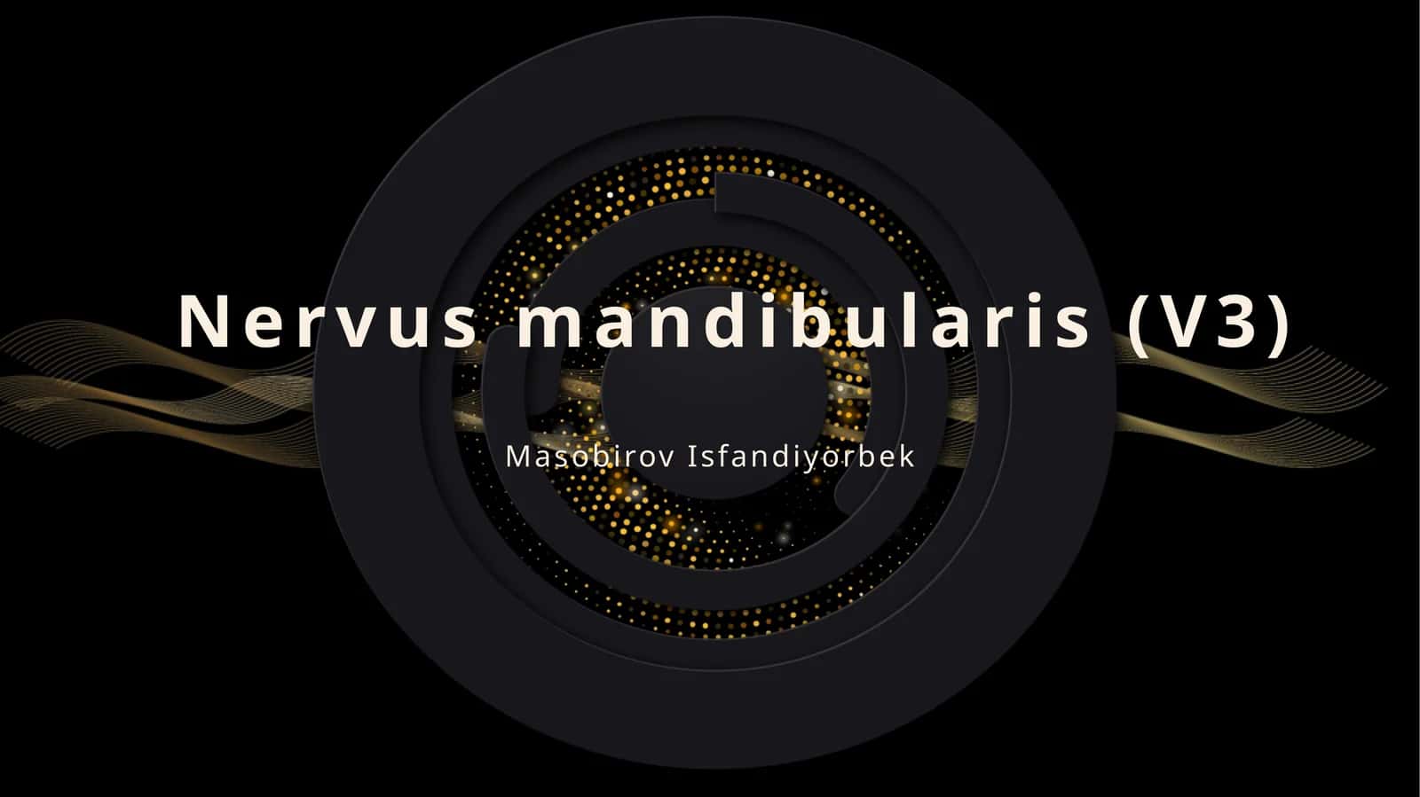 Nervus mandibularis (V3) 1