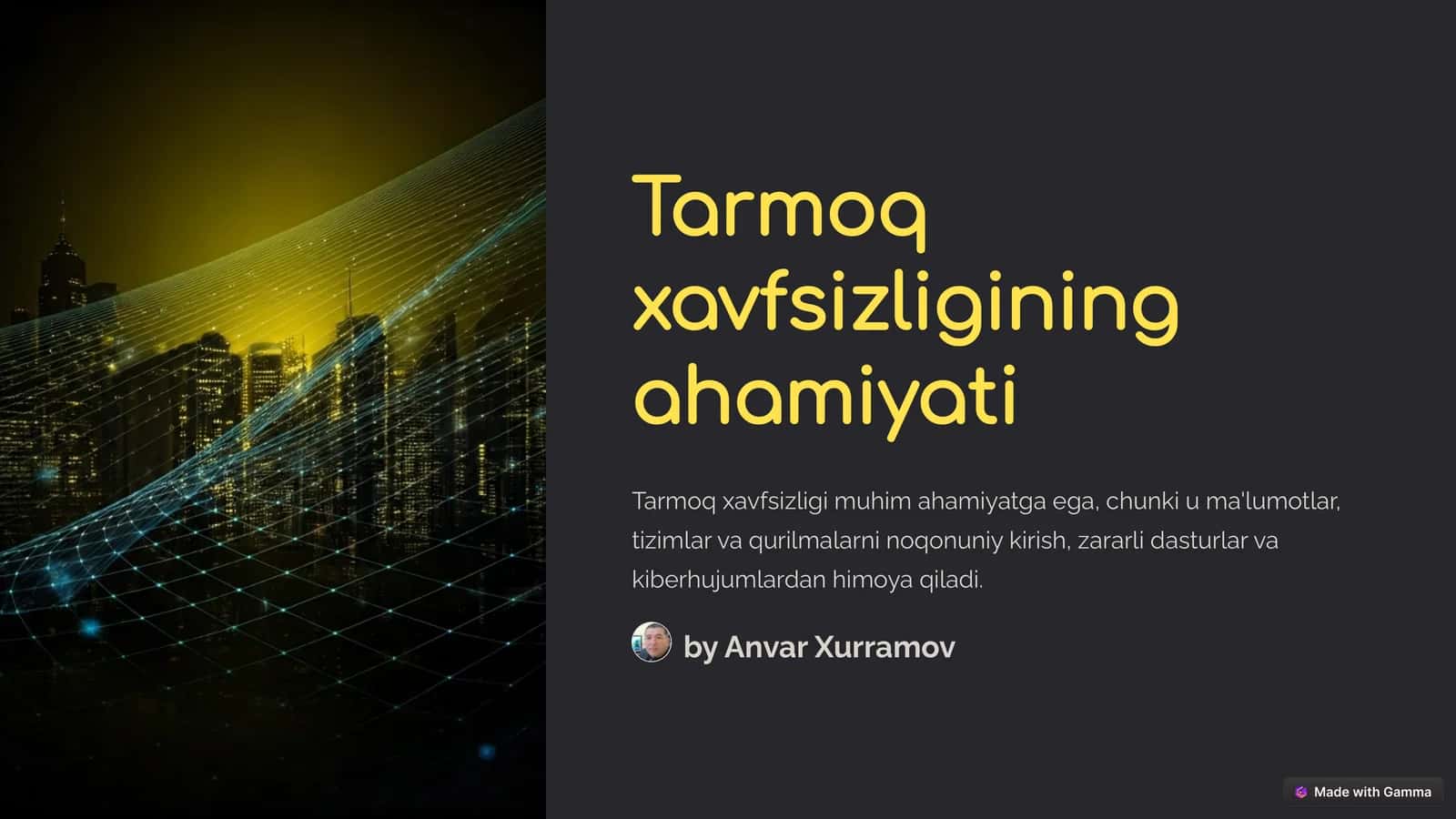 Tarmoqxavfsizliginingahamiyati 1