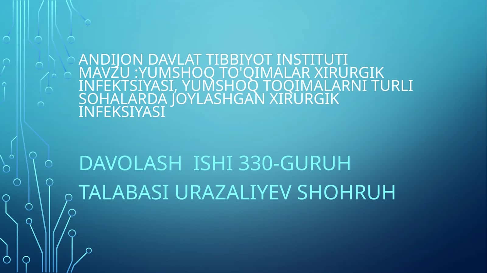 Yumshoq to'qimalar Xirurgik infektsiyasi 1