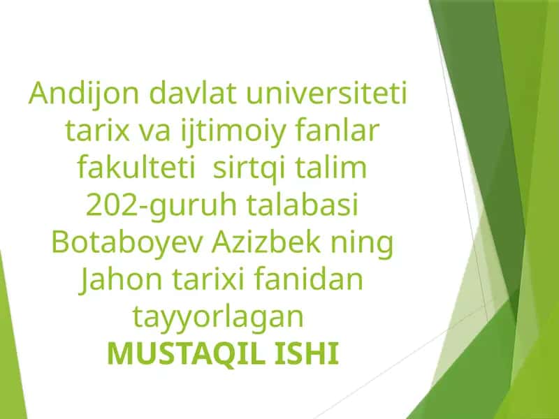 Andijondavlat universiteti tarix vaijtimoiy fanlar fakulteti 1