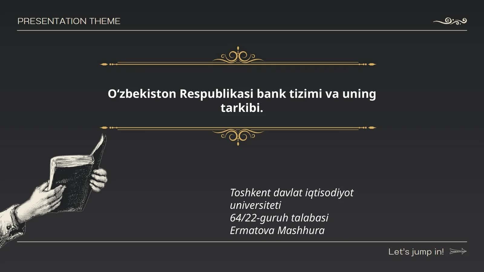 Oʻzbekiston Respublikasi bank tizimi va uning tarkibi 1
