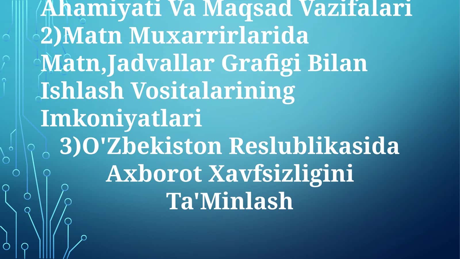 Iakt Tizimlari Fanining Ahamiyati Va Maqsad Vazifalari 1