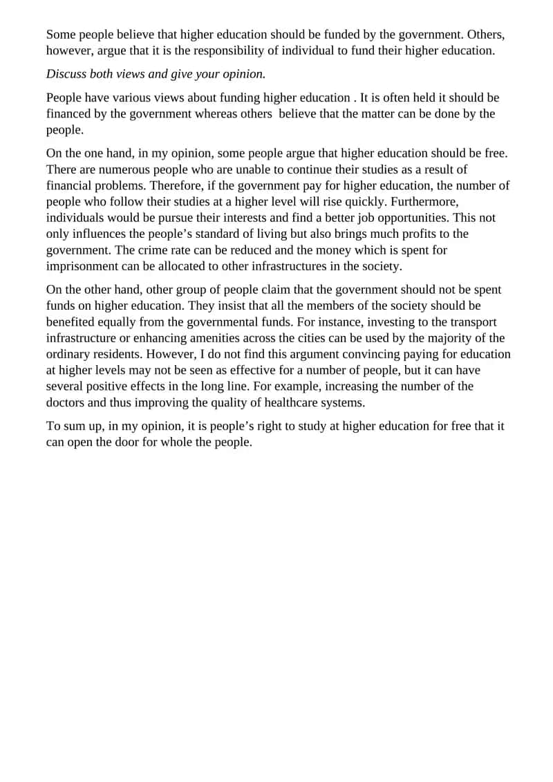 Funding Higher Education Debate 1