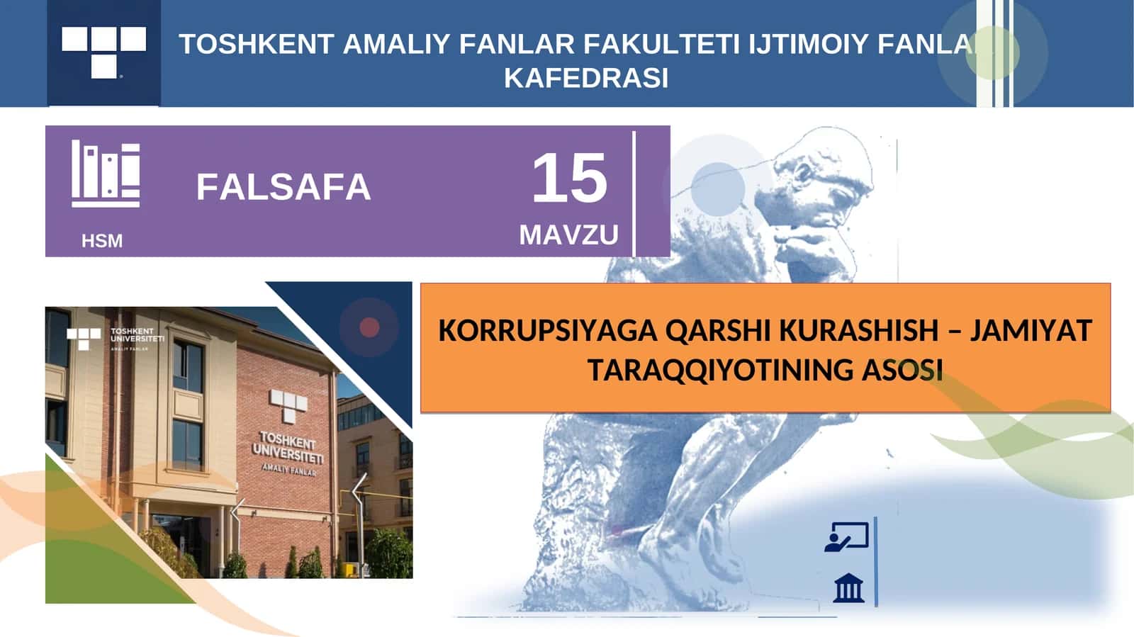 KORRUPSIYAGA QARSHI KURASHISH – JAMIYAT TARAQQIYOTINING ASOSI 1