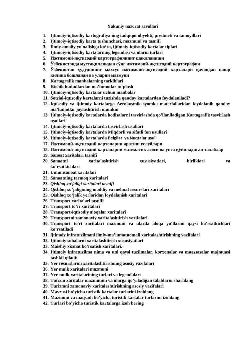 Ijtimoiy-iqtisodiy kartografiya 1