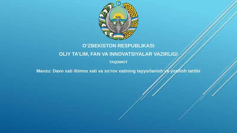 Da'vo, iltimos va so'rov xatlari 1