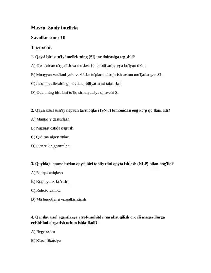 Suniy intellekt