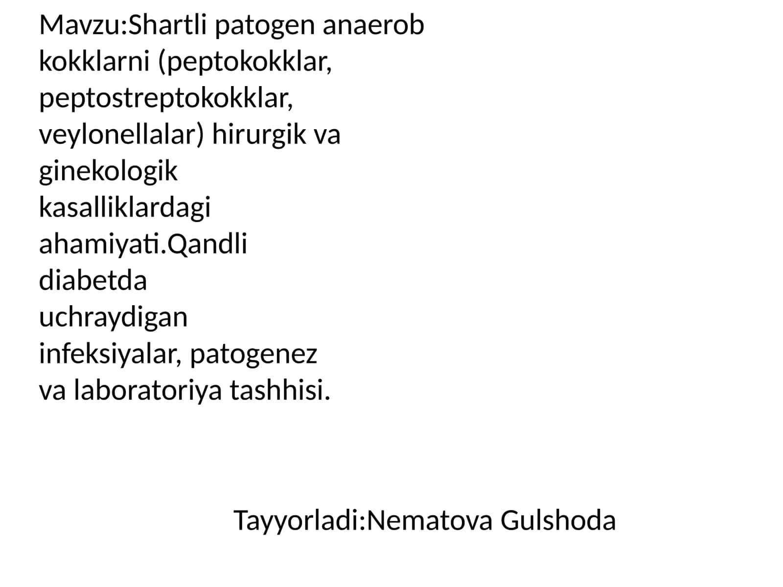 Shartli patogen anaerob kokklar haqida umumiy ma’lumot va turlari 1