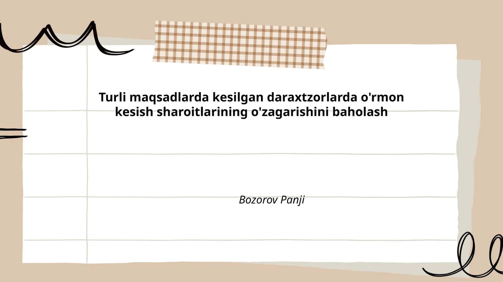 O'rmon kesishning ekologik ta'siri 1