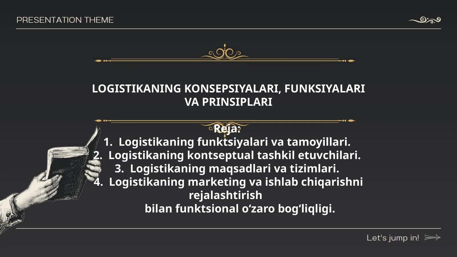 LOGISTIKANING KONSEPSIYALARI, FUNKSIYALARI VA PRINSIPLARI 1