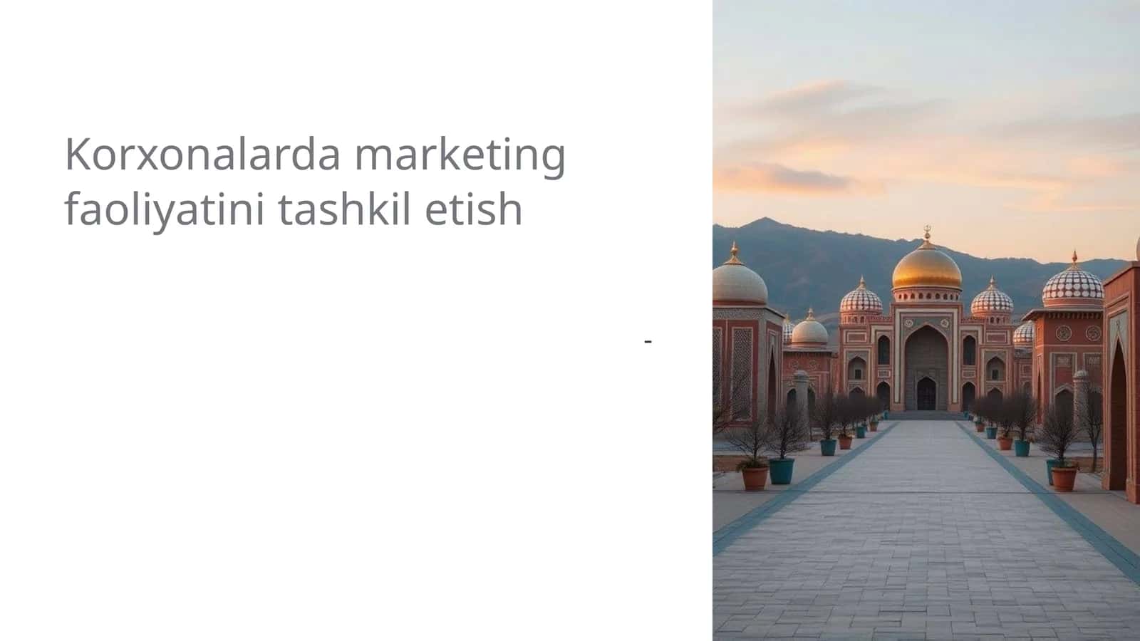 Korxonalarda marketing faoliyatini tashkil etish 1