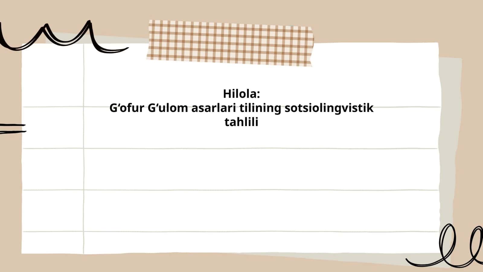 Hilola: G‘ofur G‘ulom asarlari tilining sotsiolingvistik tahlili 1