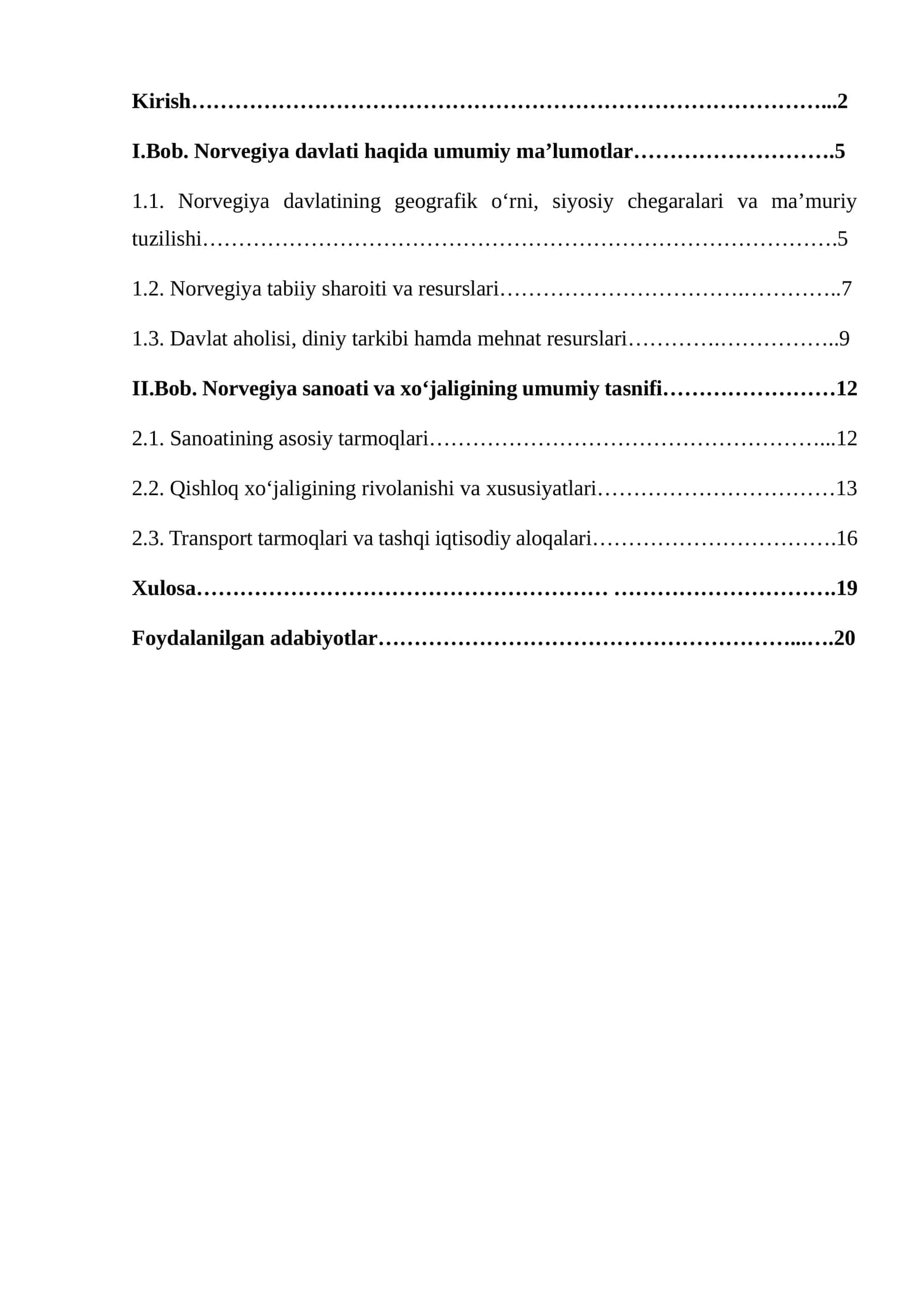 Norvegiya davlati haqida umumiy ma’lumotlar 1
