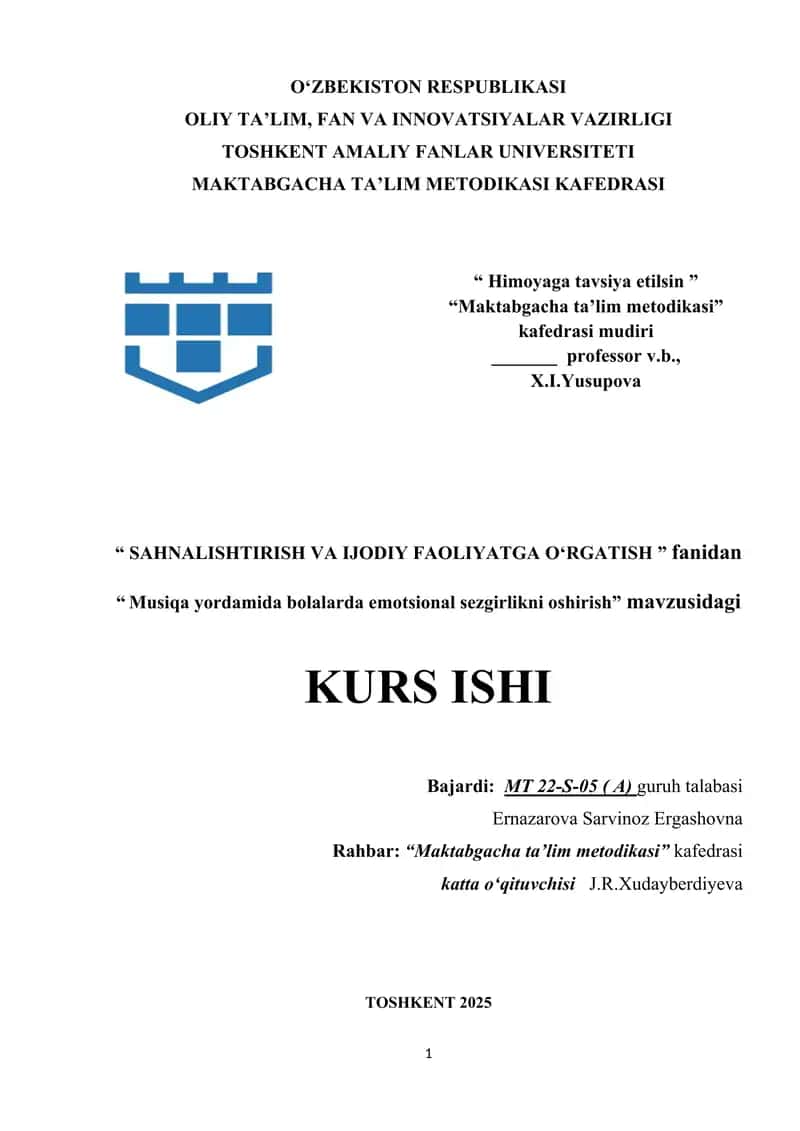 Musiqa yordamida bolalarda emotsional sezgirlikni oshirish 1
