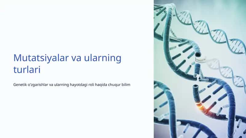 Mutatsiyalar va ularning turlari 1