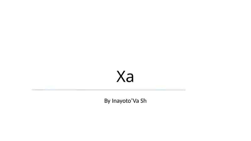 Xa 1