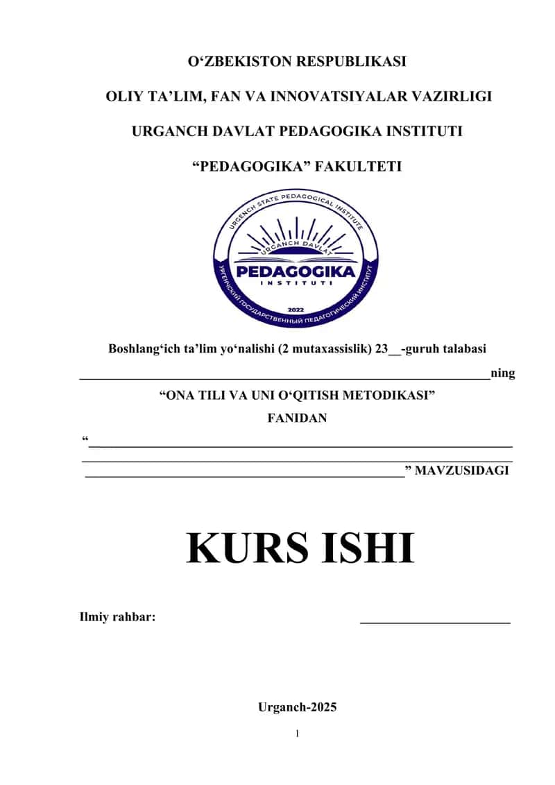 1-2 sinflarda Grammatika va imlo o'rgatish jarayonida muammoli talim elementlaridan foydalanish 1