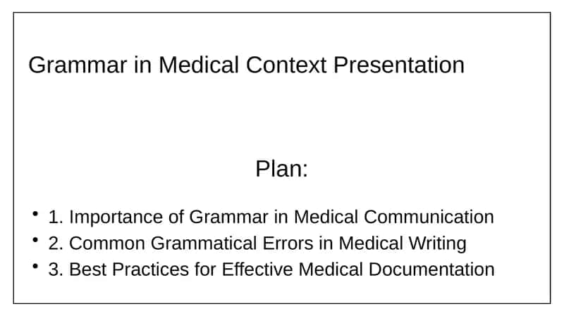 Grammar in Medical Context Presentation 1