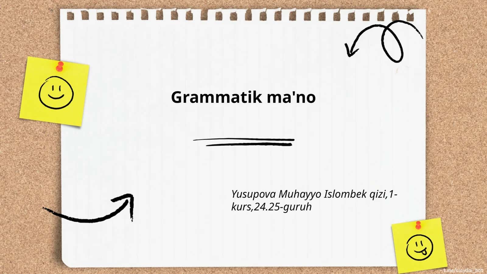 Grammatik ma'no 1