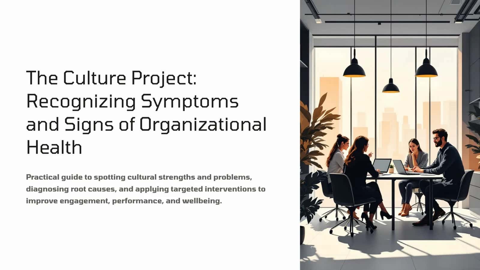 The Culture Project: Recognizing Symptoms and Signs of Organizational Health 1