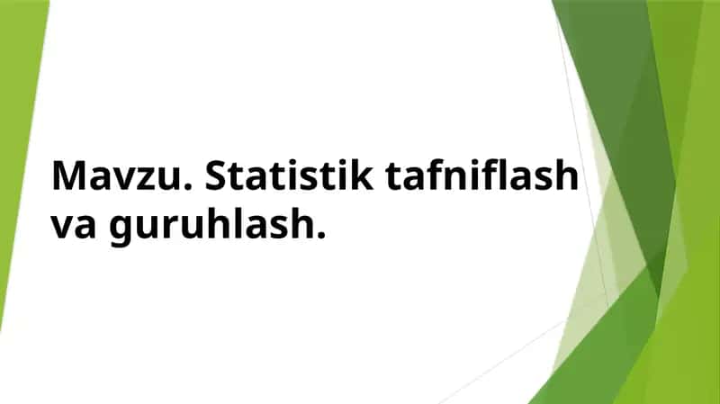 Statistiktafniflashvaguruhlash 1