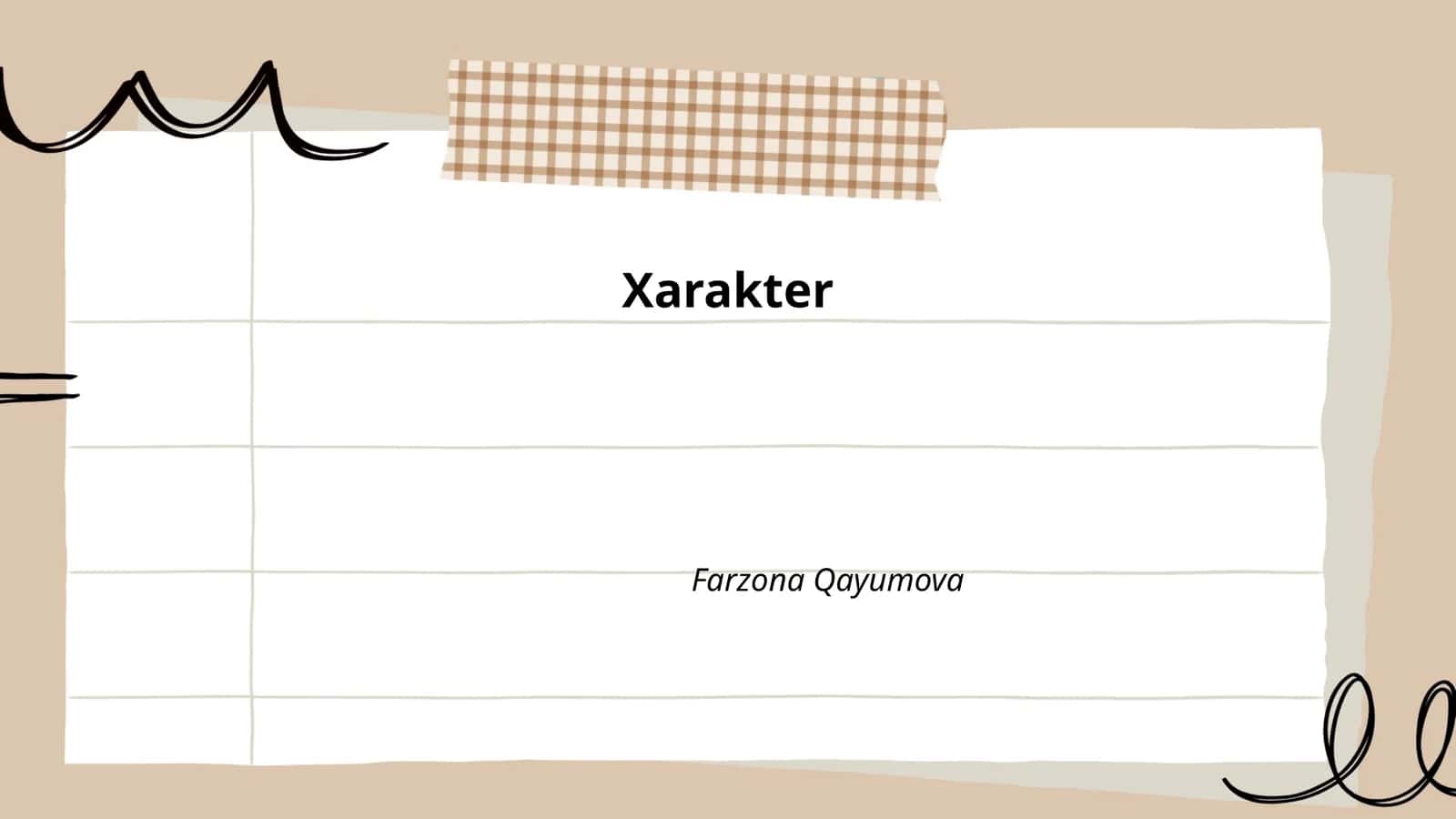 Xarakter 1